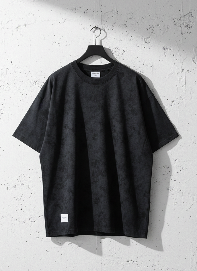 Vintage Texture Washed Half Sleeve Tee｜BM-T123
