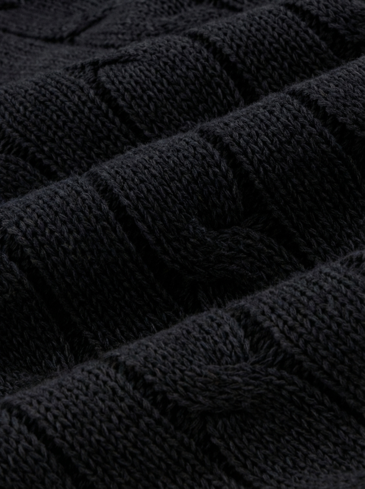 Shoulder Twist Zip Luxe Cardigan｜BM-T-139