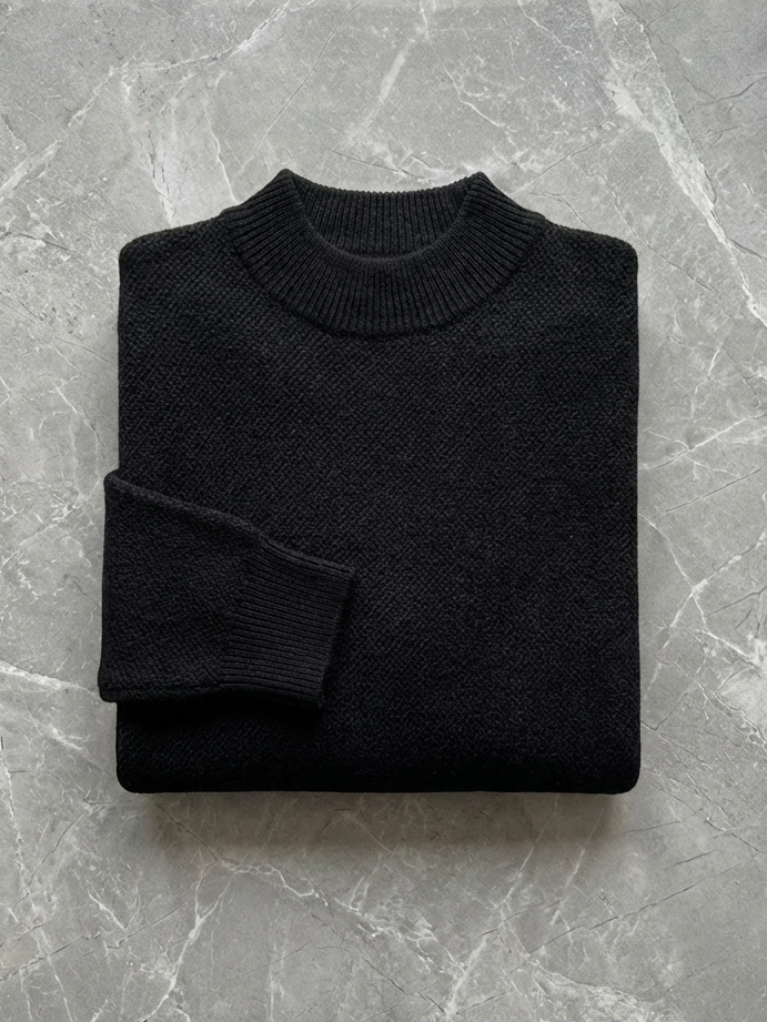 Fleece Knit Pullover Half Neck Sweater｜BM-T-136