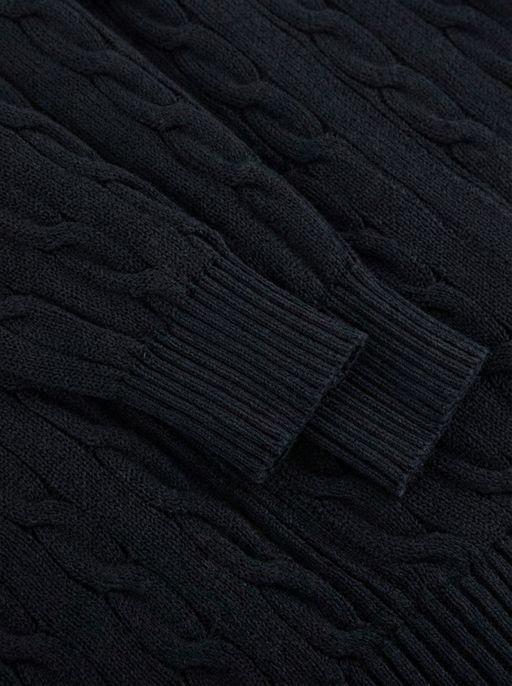 Shoulder Twist Zip Luxe Cardigan｜BM-T-139