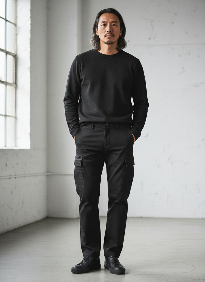 Thick Cotton Straight Workwear Pants｜BM-B-116