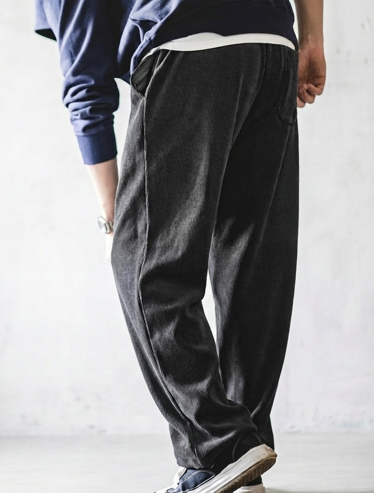 Chenille Drape Corduroy Smart Trousers｜BM-B-123