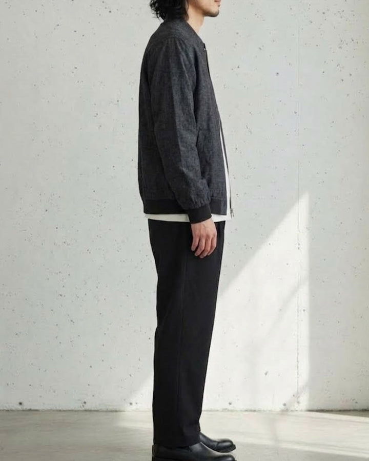 Stand Collar Lyocell Linen Zip Jacket｜BM-T-181