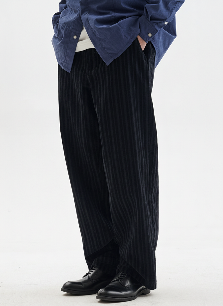 Textured Striped Corduroy Pants｜BM-B-119