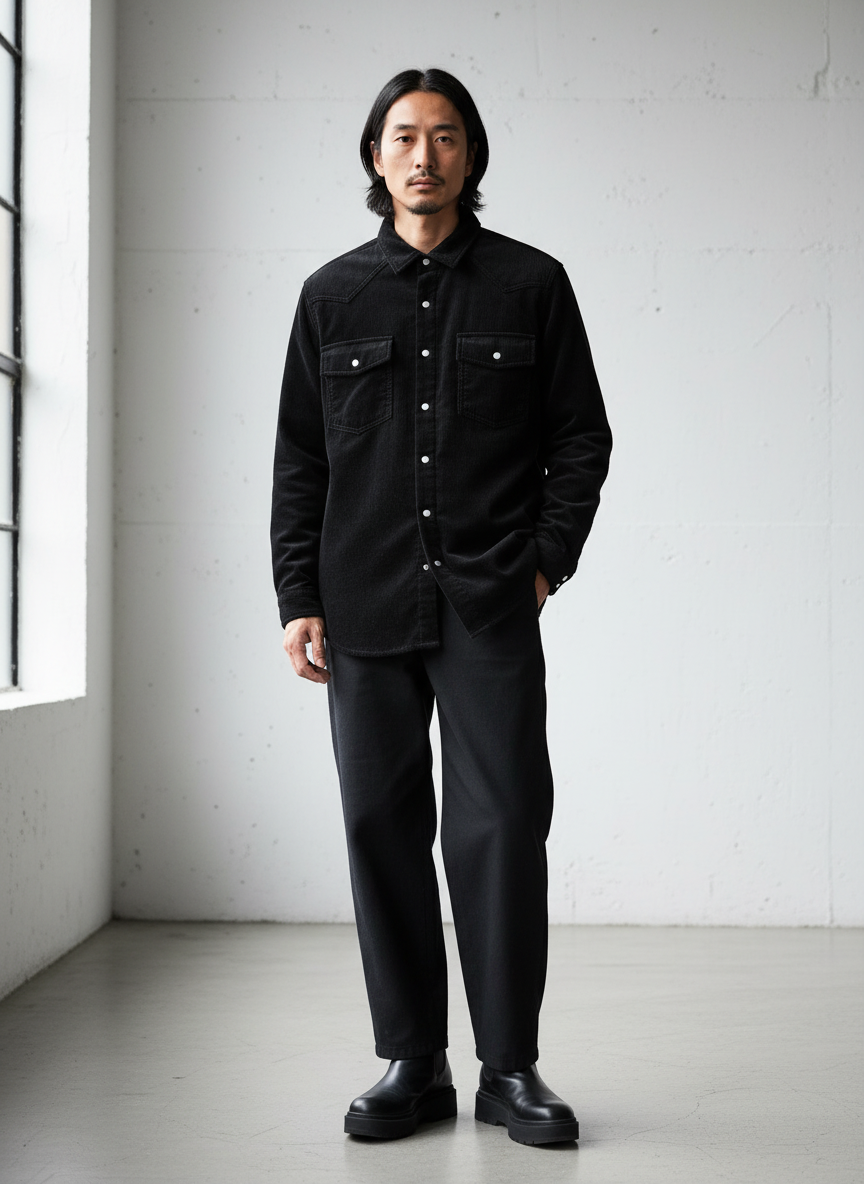 Corduroy Warm Padded Overshirt ｜BM-T-126