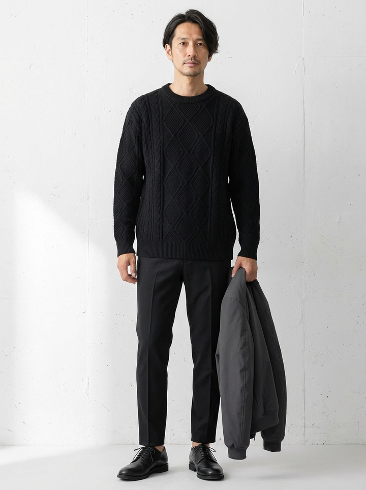 Chunky Cable Knit Sweater｜BM-T0104