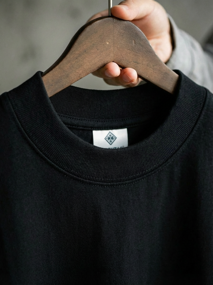 Premium 300g Cotton Mock Neck Long Sleeve｜BM-T-140