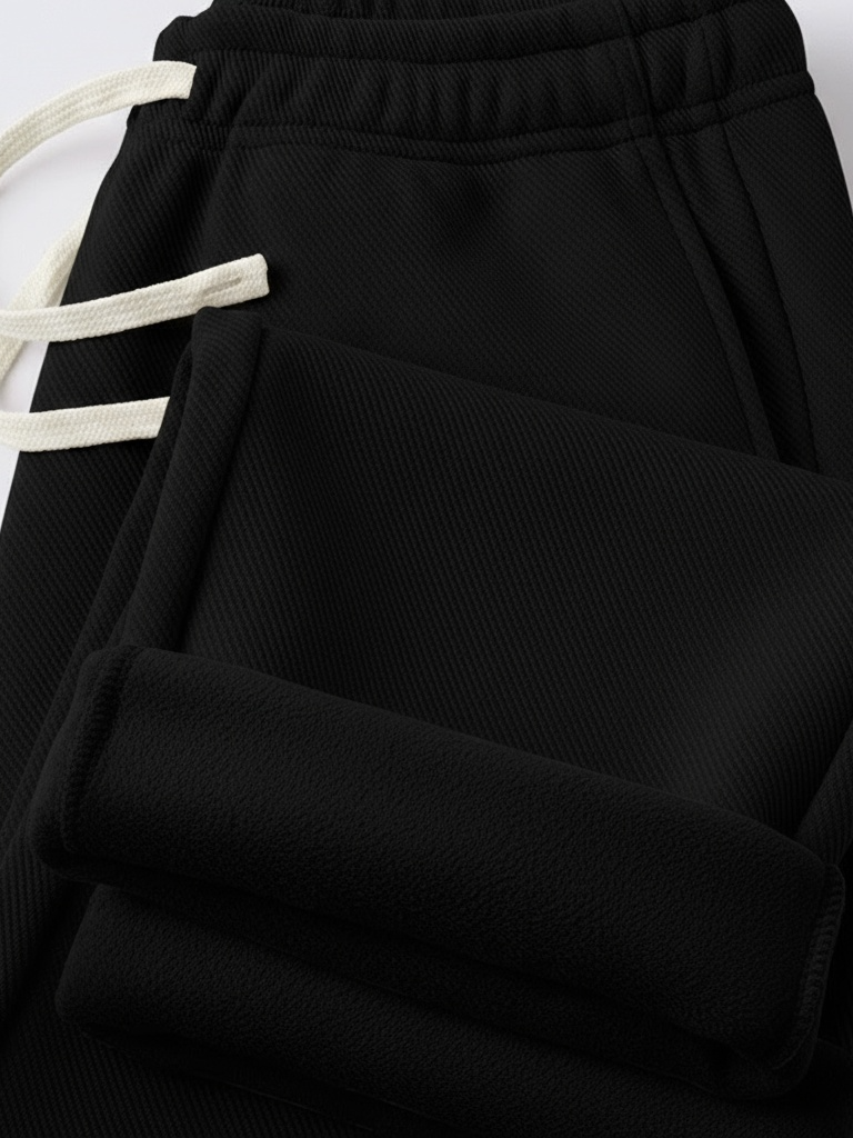 Relaxed Fit Twill Warm Sweatpants｜BM-B-113