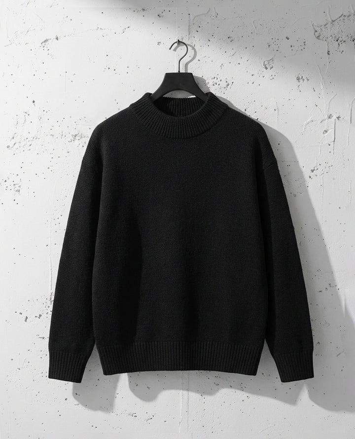 Plush Fleece Half-Turtleneck Sweater｜BM-T-129