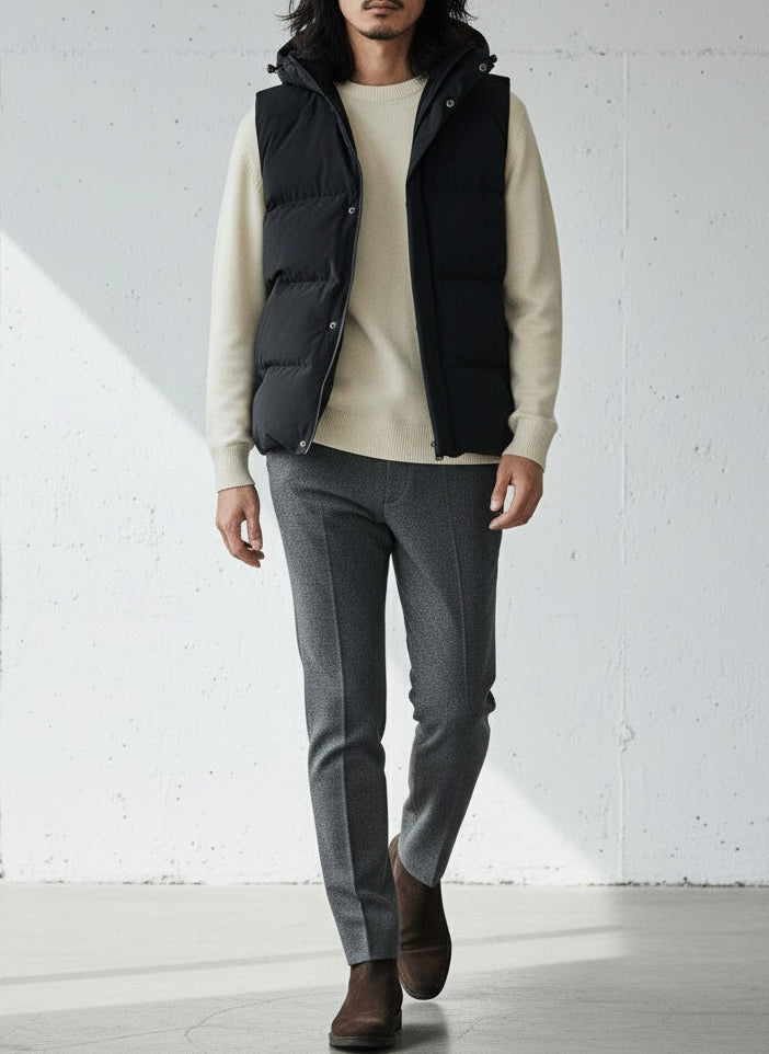 Light weight Hooded Down Vest｜BM-O-116