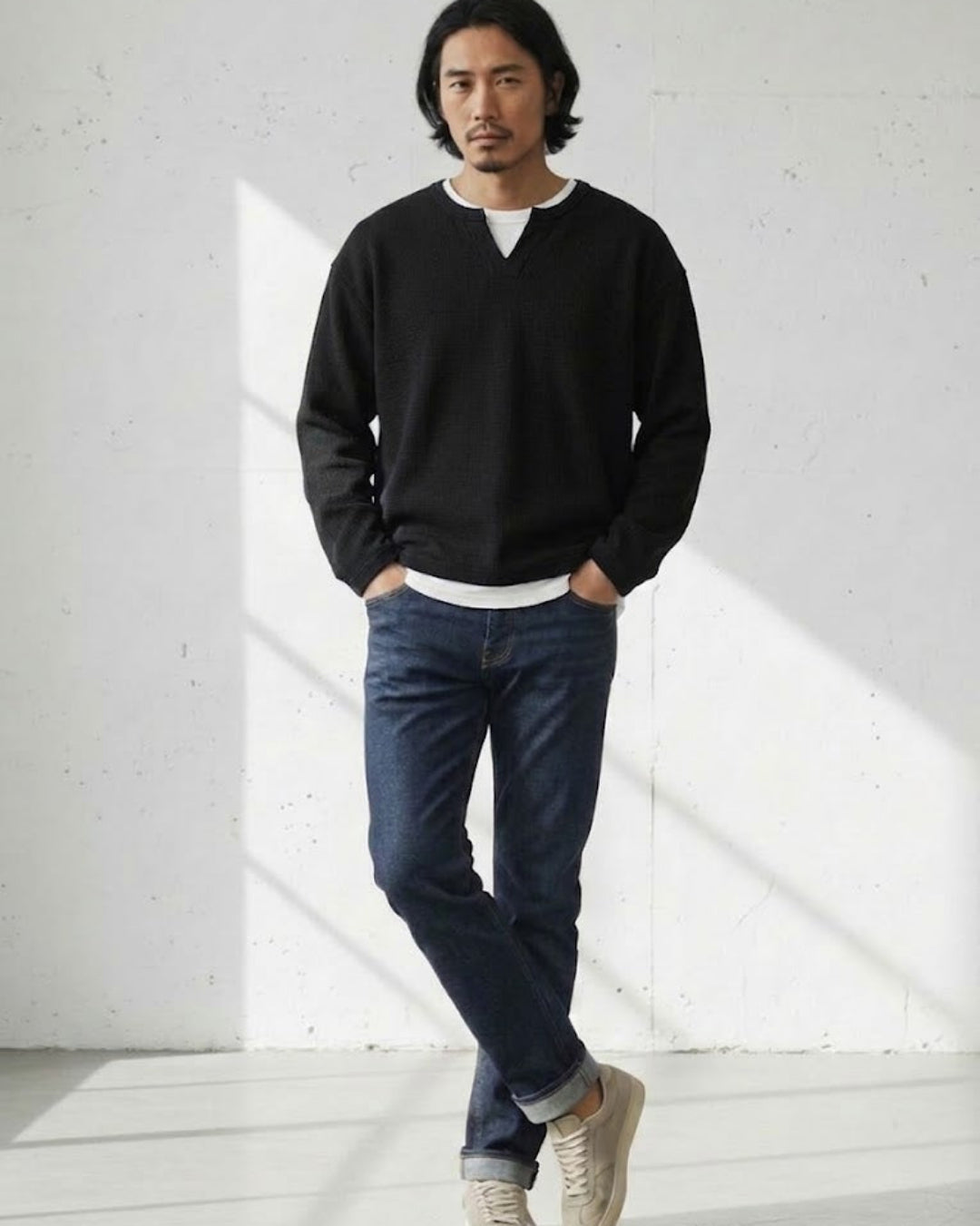 V-Neck Classic Style Sweater｜BM-T-112