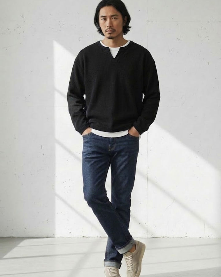 V-Neck Classic Style Sweater｜BM-T-112