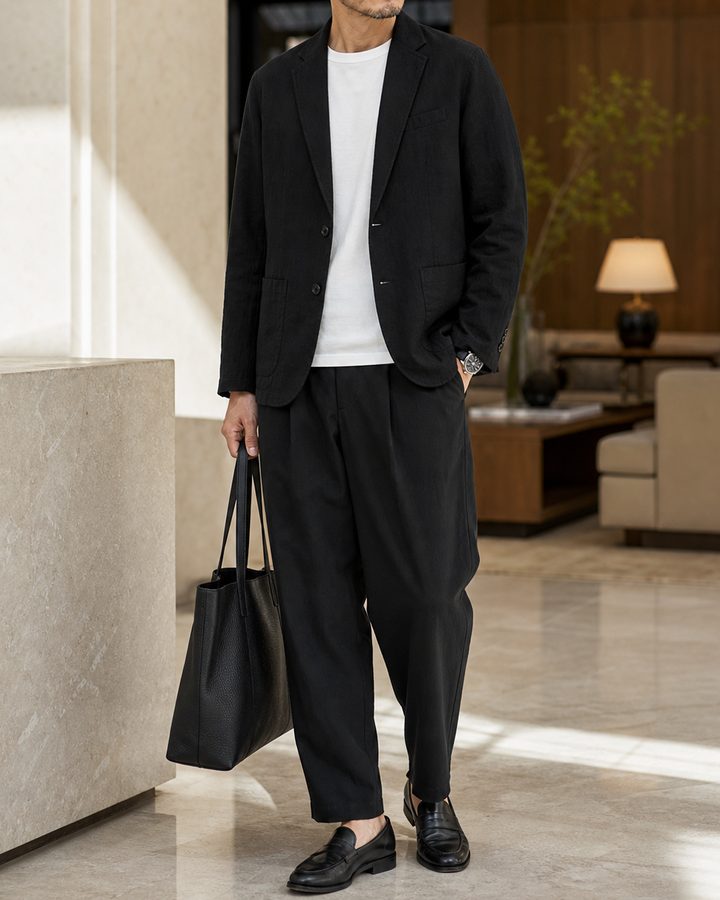 Premium Ramie Tailored Casual Jacket｜BM-T-165