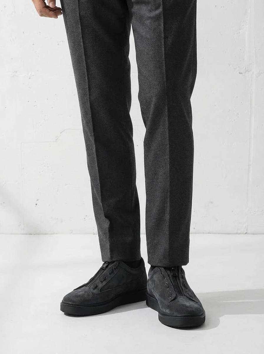 Leather Zip Messenger Sneakers｜BM-SH-22