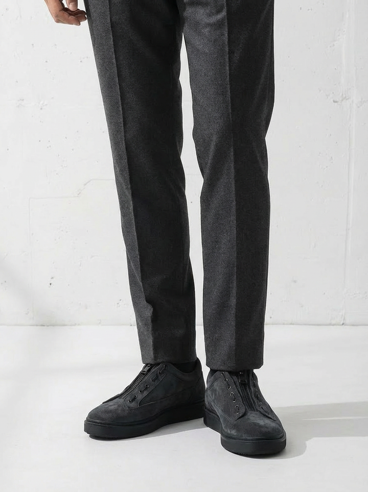 Leather Zip Messenger Sneakers｜BM-SH-22