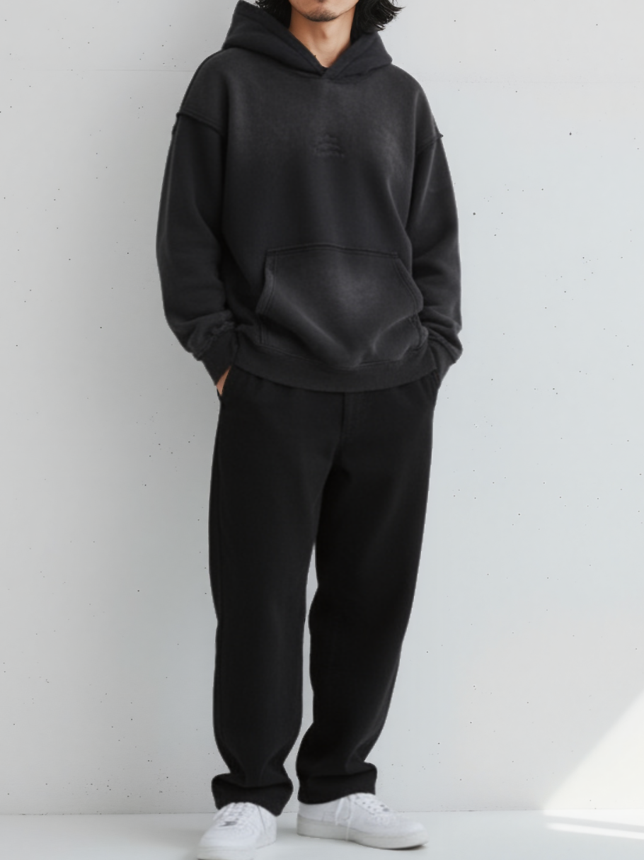 Vintage Gradient Washed Design Hoodie｜BM-T-121