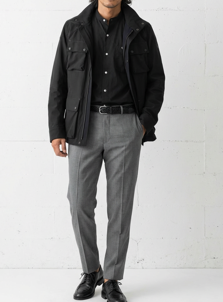 Zen Minimalist Stand Collar Shirt｜BM-T-113