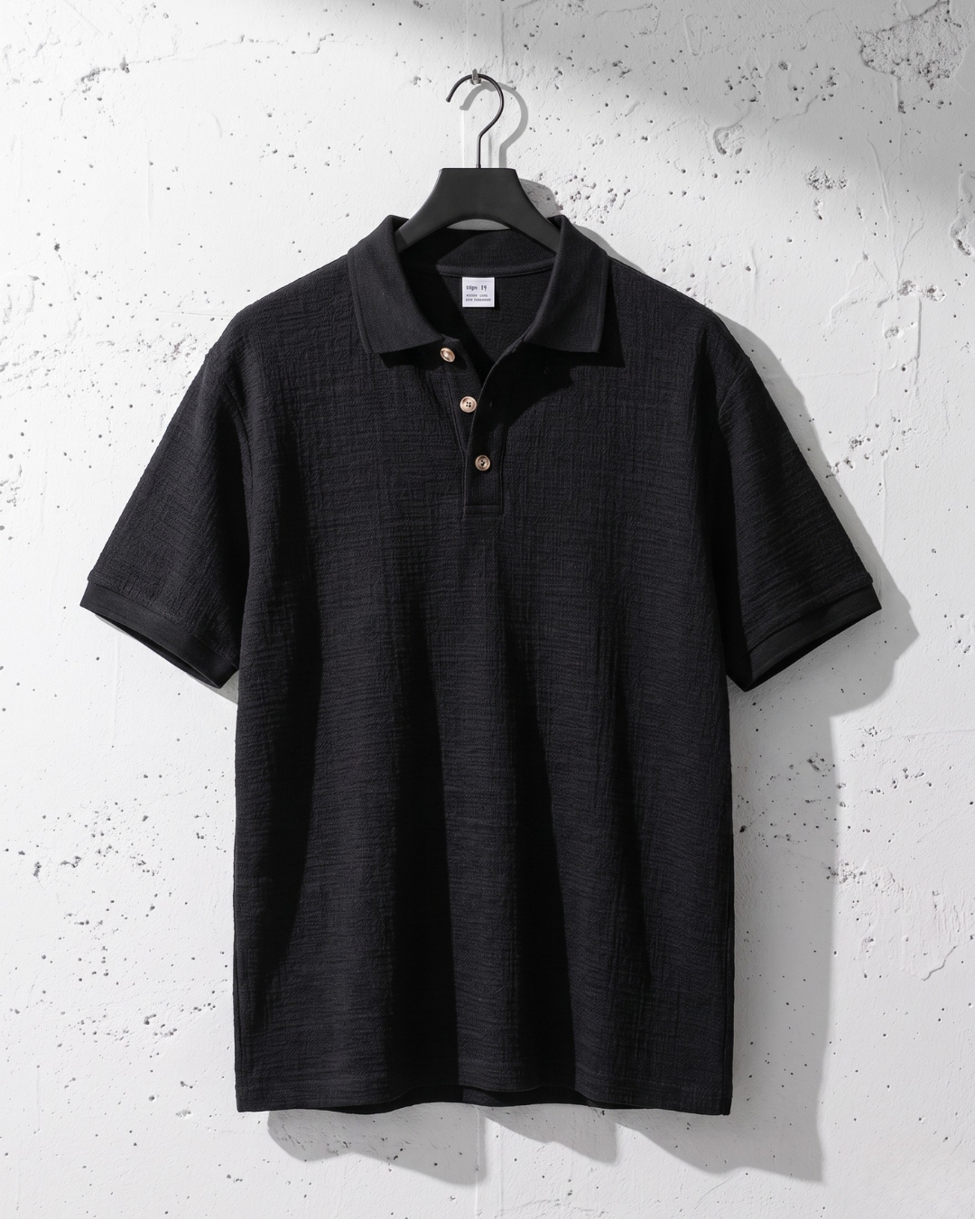 Urban Commute Solid Black Polo｜BM-T-166
