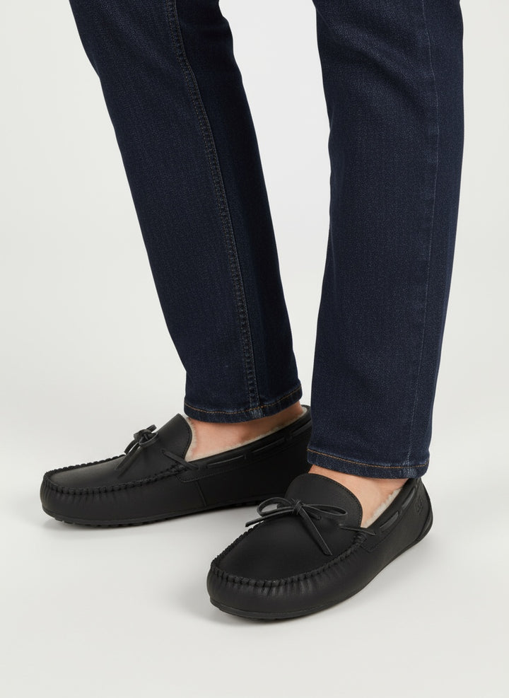 Warm Wool Slip-On Leather Loafers｜BM-SH-17