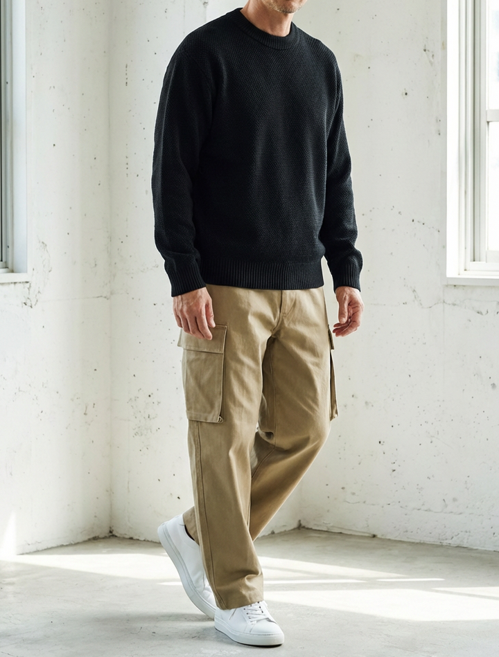 Plush Fleece Half-Turtleneck Sweater｜BM-T-129