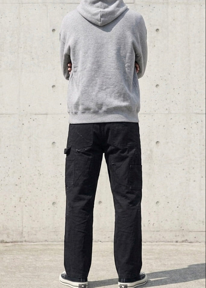 Vintage-Washed Pearl Canvas Work Pants｜BM-B-137