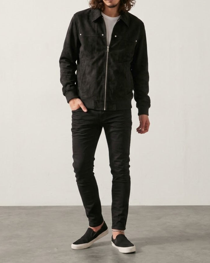 Vtg Suede Zip Blouson Jacket｜BM-O-148