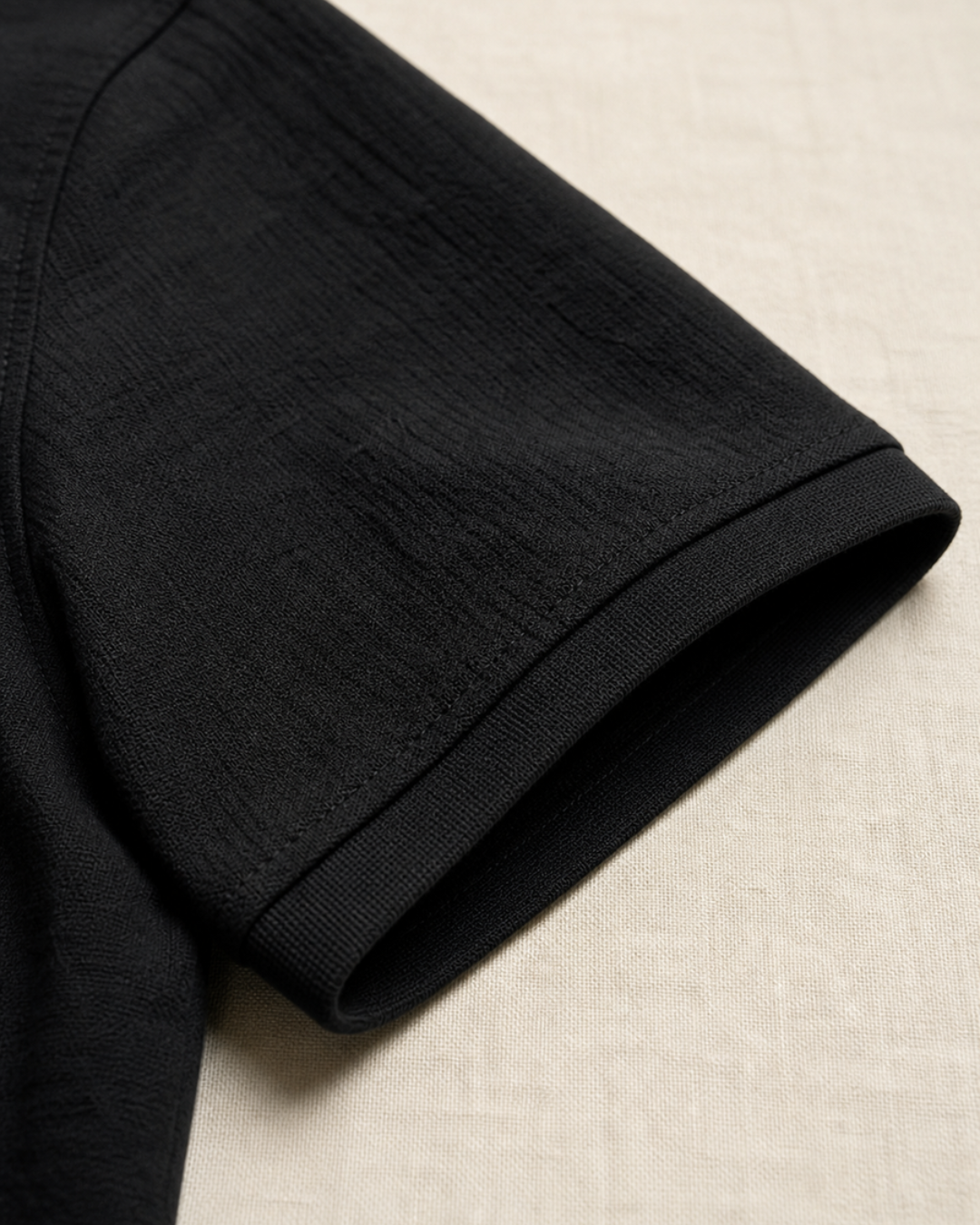 Urban Commute Solid Black Polo｜BM-T-166
