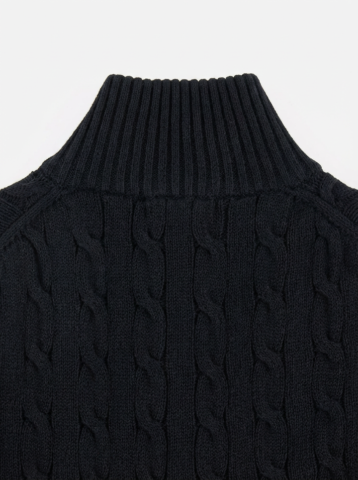 Shoulder Twist Zip Luxe Cardigan｜BM-T-139