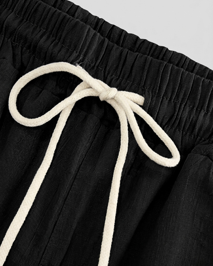 Air-Flow Linen Loose Straight Trousers｜BM-B-148