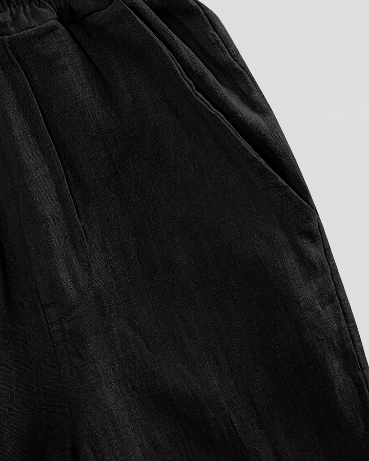 Air-Flow Linen Loose Straight Trousers｜BM-B-148