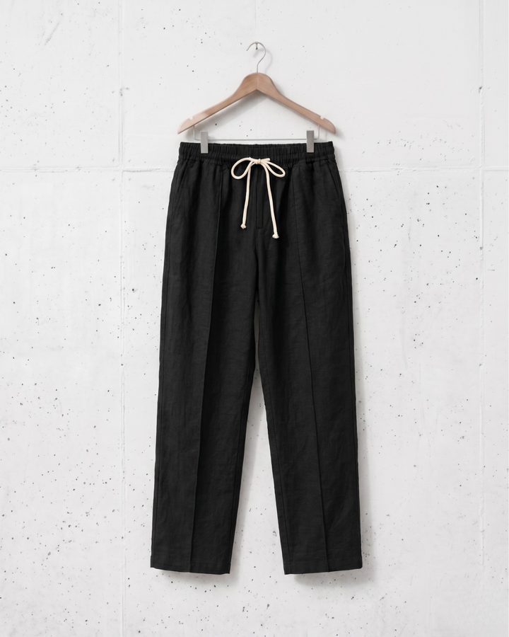 Air-Flow Linen Loose Straight Trousers｜BM-B-148