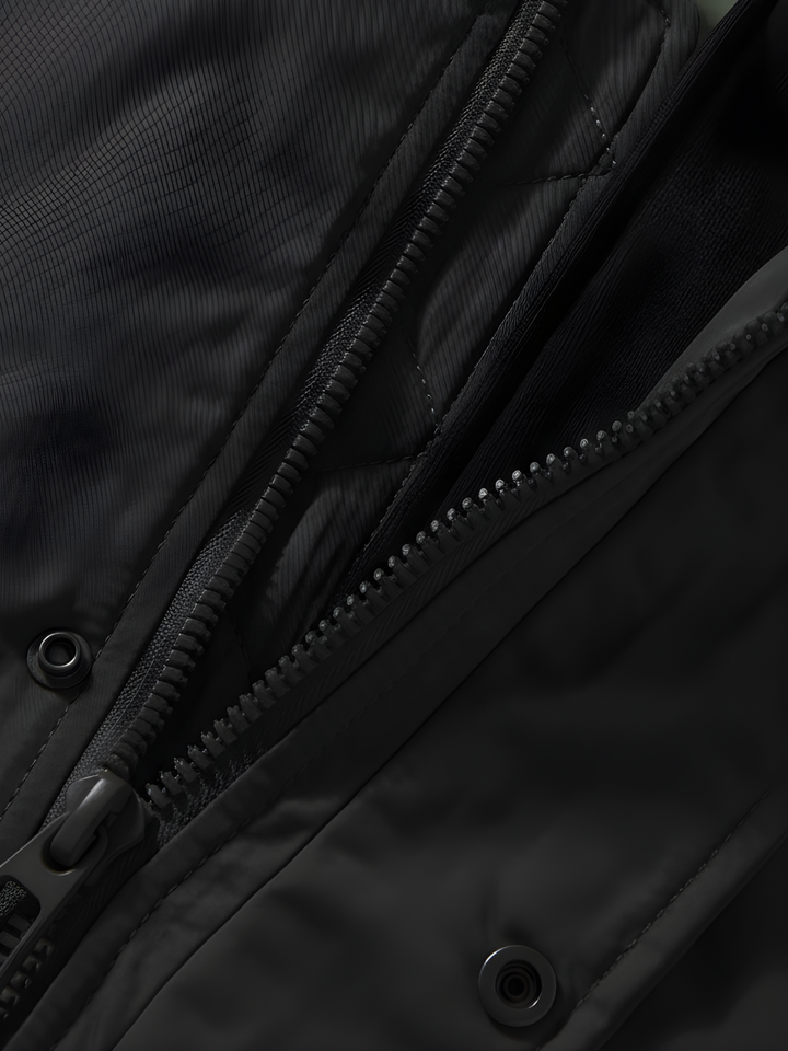 Layered Style Hood Warm Bomber Jacket ｜BM-O-121