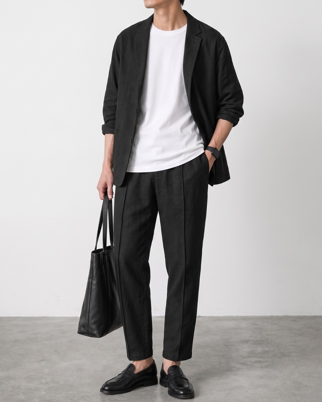 Air-Flow Linen Loose Straight Trousers｜BM-B-148