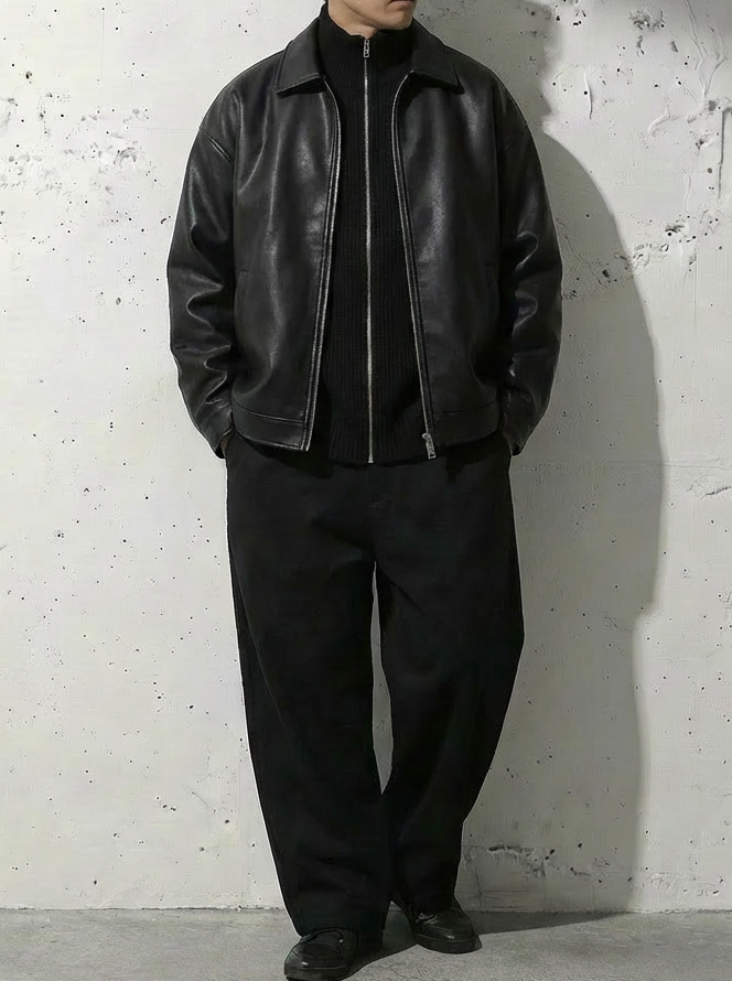 Smooth Leather Varsity Jacket｜BM-O-137