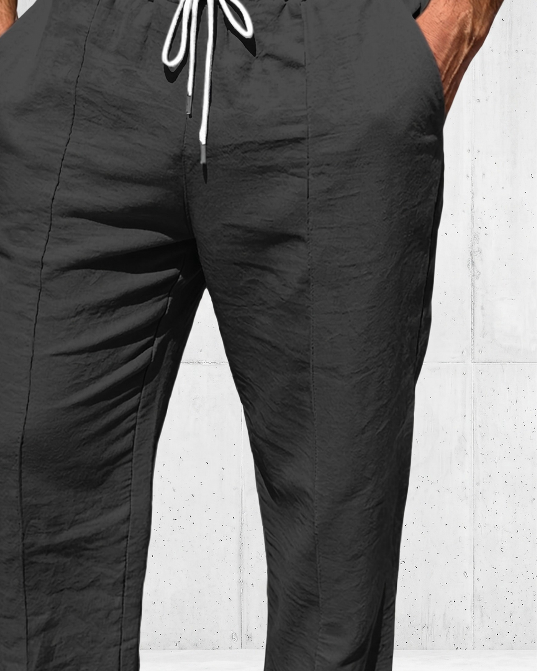 Air-Flow Linen Loose Straight Trousers｜BM-B-148