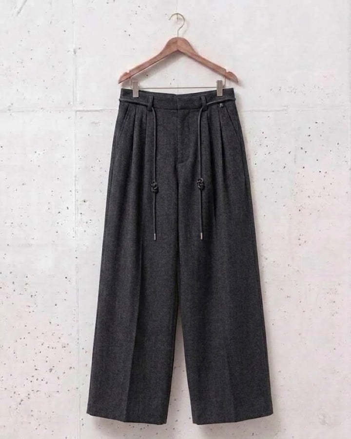 Textured Vintage Arc Silhouette Trousers｜BM-B-155