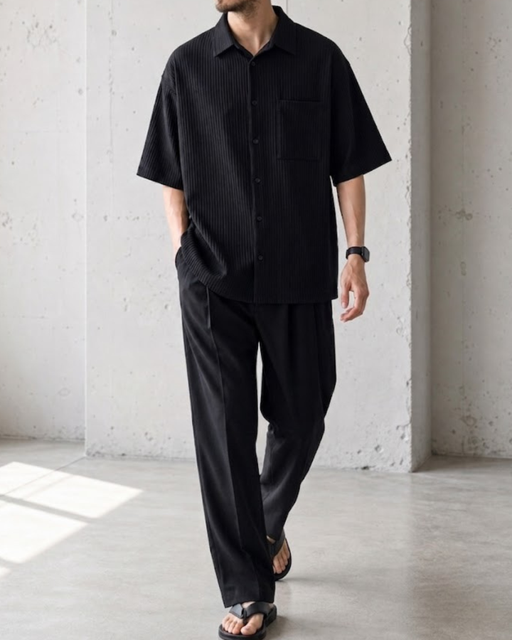 Effortless Ice-Silk Summer Half-Sleeve Shirt｜BM-T-167