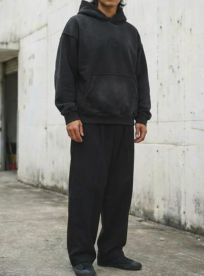 Vintage Gradient Washed Design Hoodie｜BM-T-121