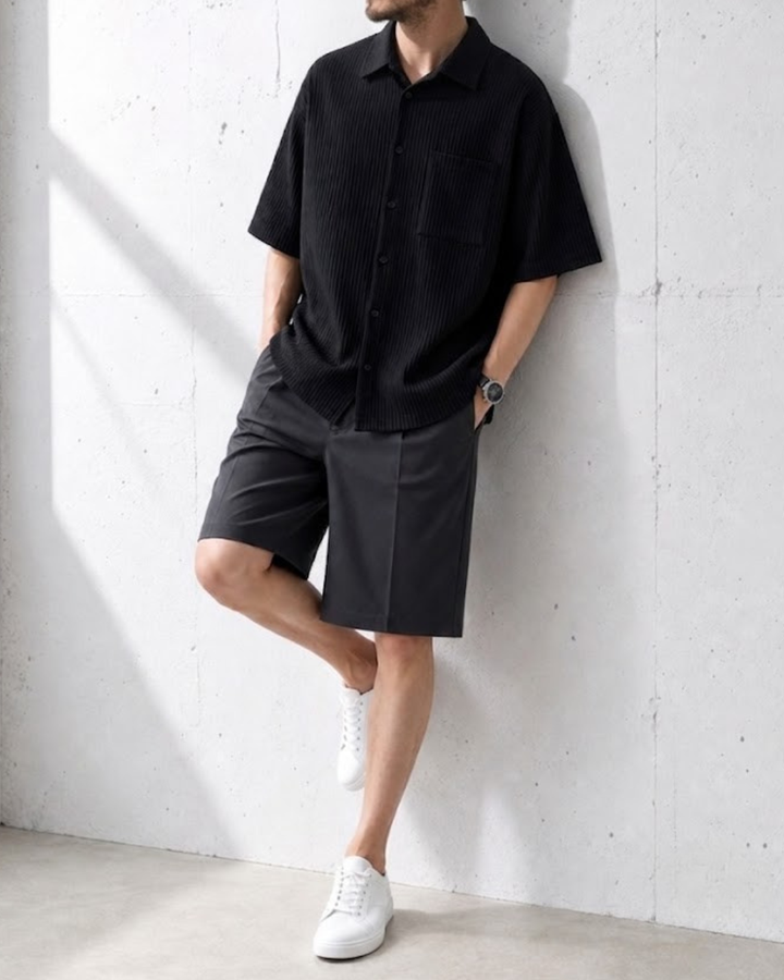 Effortless Ice-Silk Summer Half-Sleeve Shirt｜BM-T-167