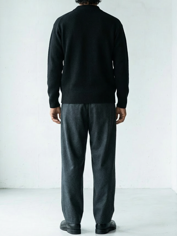 Plush Fleece Half-Turtleneck Sweater｜BM-T-129