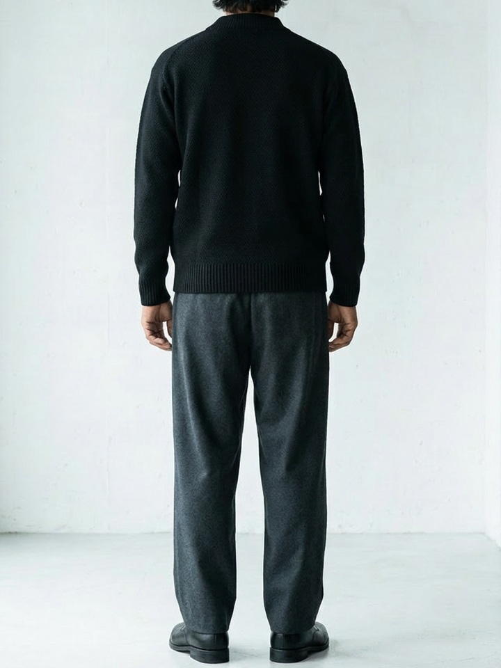 Plush Fleece Half-Turtleneck Sweater｜BM-T-129