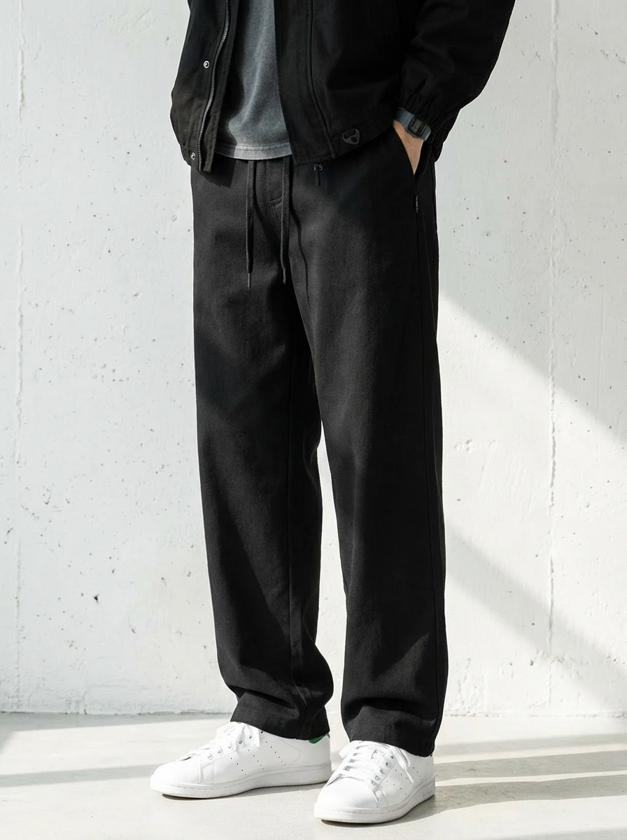 Wide Straight Relaxed Fit Trousers｜BM-B-125