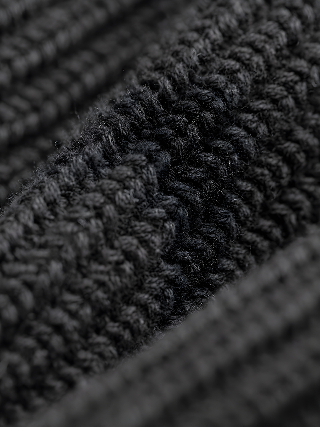 Black Wool Knit Hood｜BM-OT-11