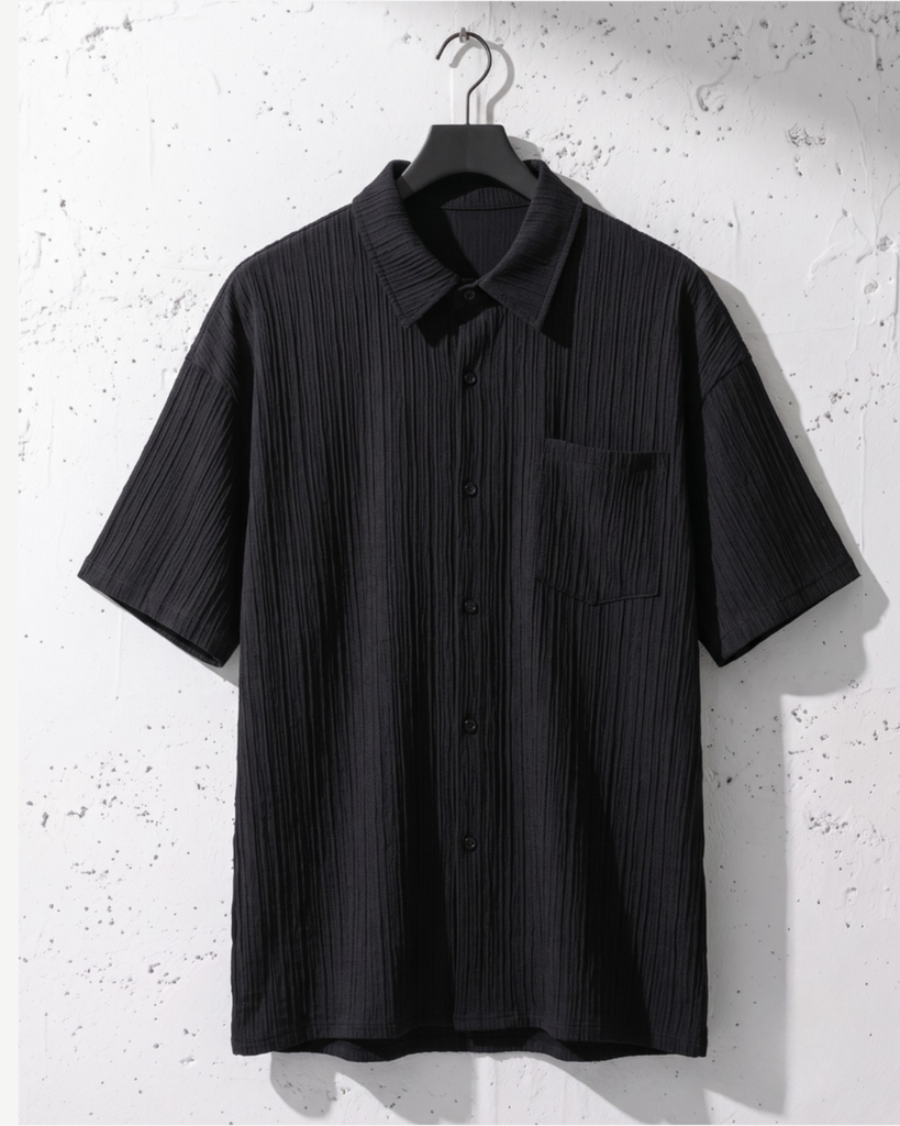 シャツ ATMSTUDIO HALF COLLAR SHIRTS Effortless Ice-Silk Summer Half-Sleeve Shirt｜BM-T-167 – BOZBRO