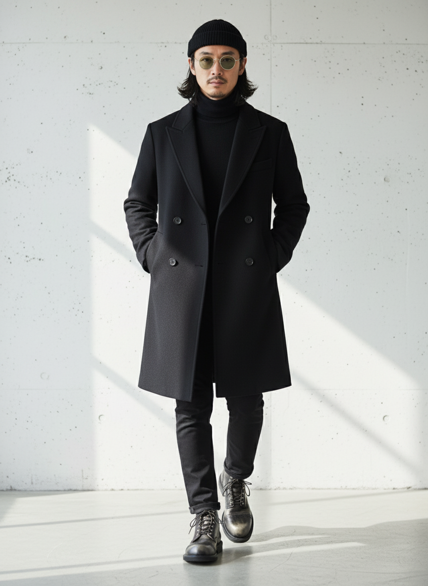 Black Custom Edition Leather Combat Boots｜BM-SH-19