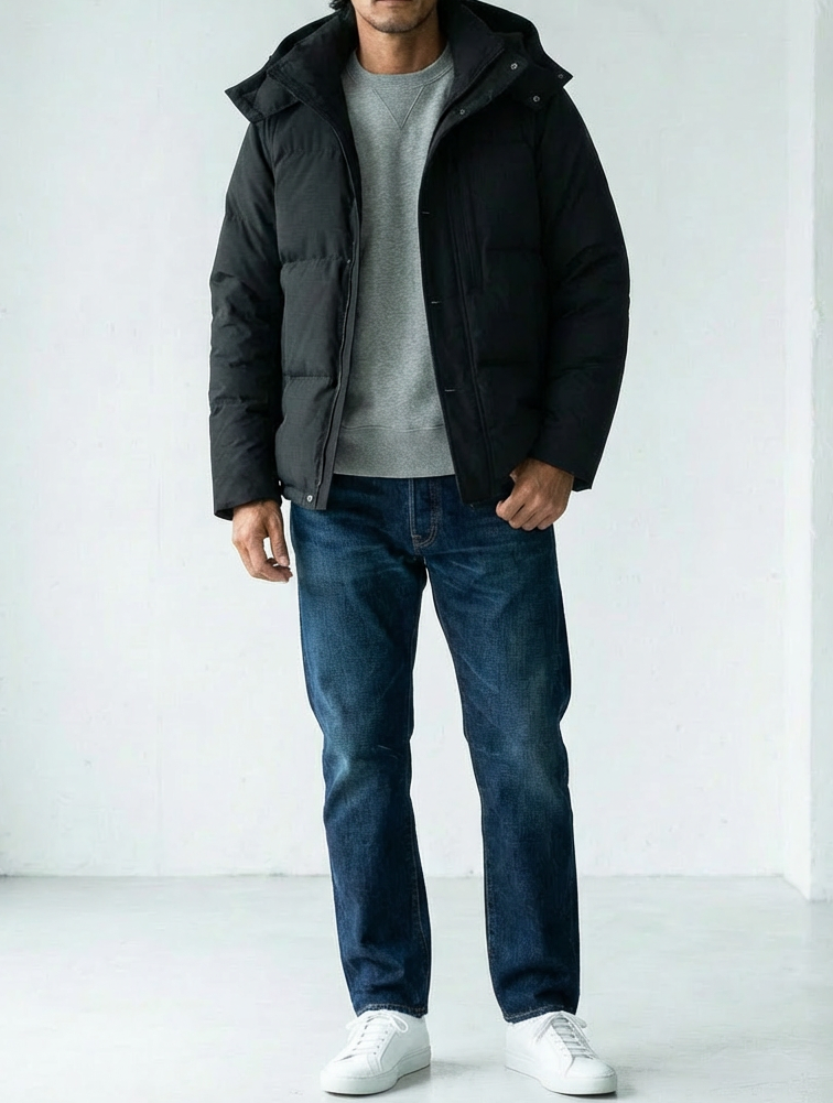 Minimal White Duck Down Jacket｜BM-O-127