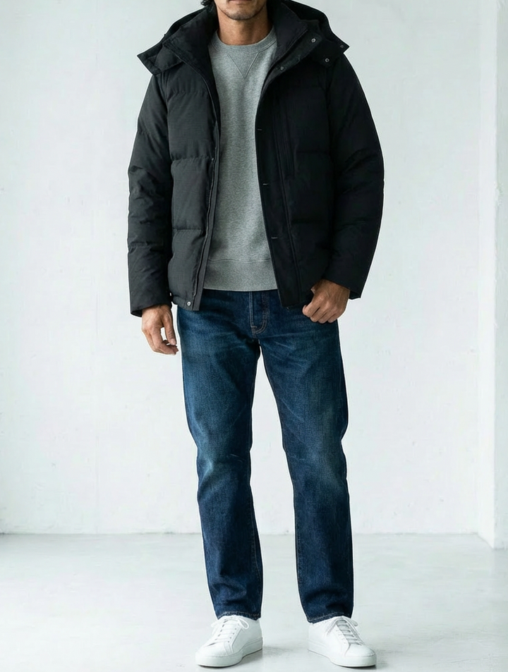 Minimal White Duck Down Jacket｜BM-O-127