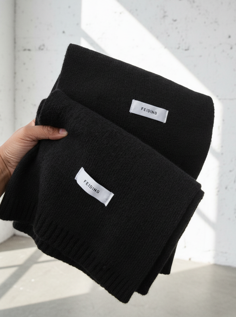 Solid Knit Blend Wool Scarf｜BM-OT-13