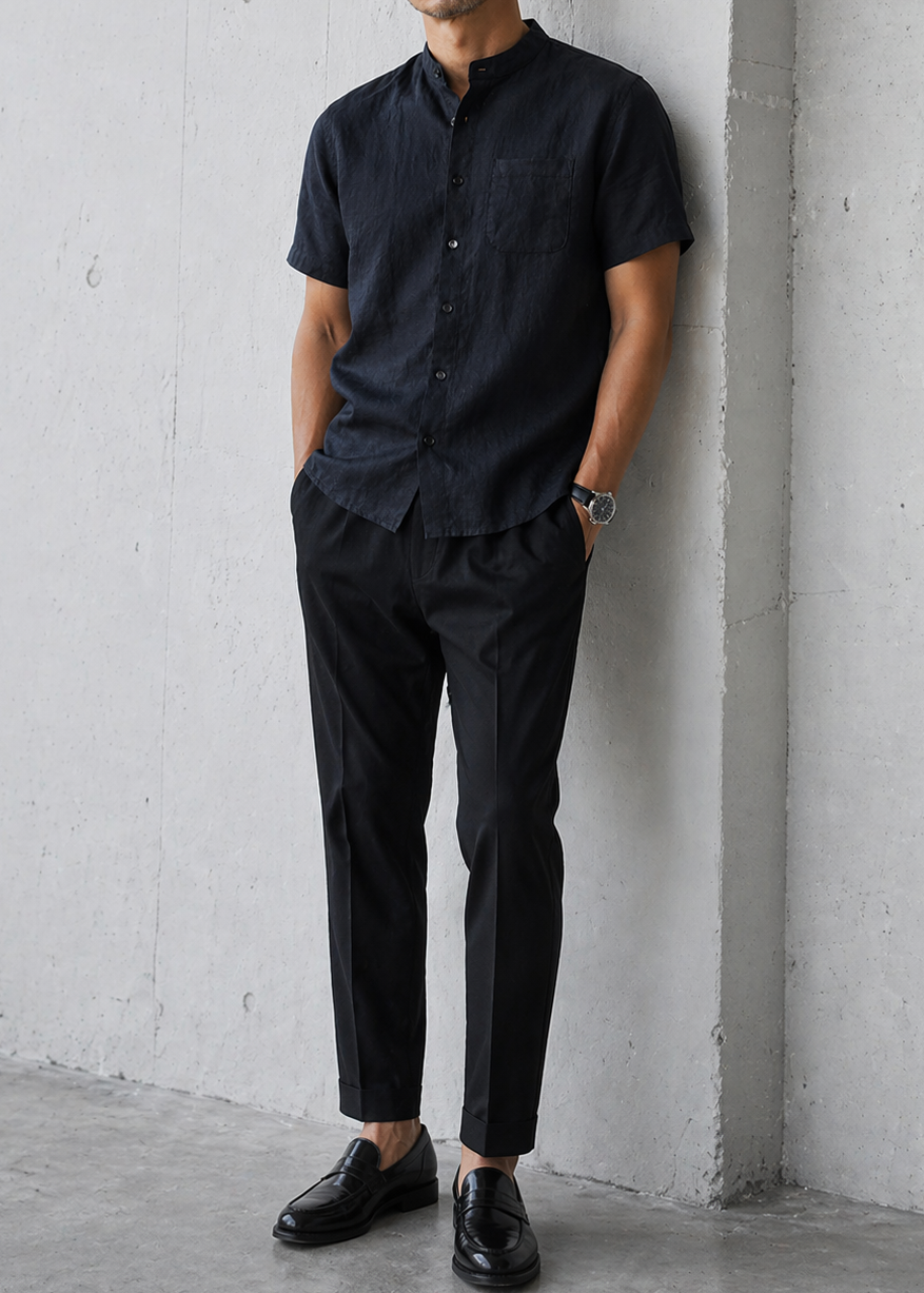 Dignified Square Collar Casual Noir｜BM-T-162