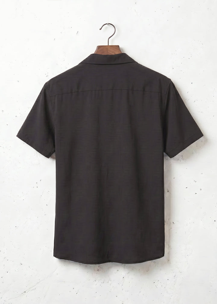 Fluid Cuba Collar Noir Shirt｜BM-T-164